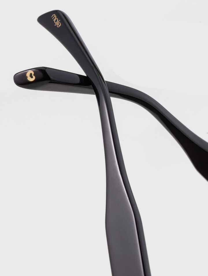 Lunettes rectangles en ac&eacute;tate