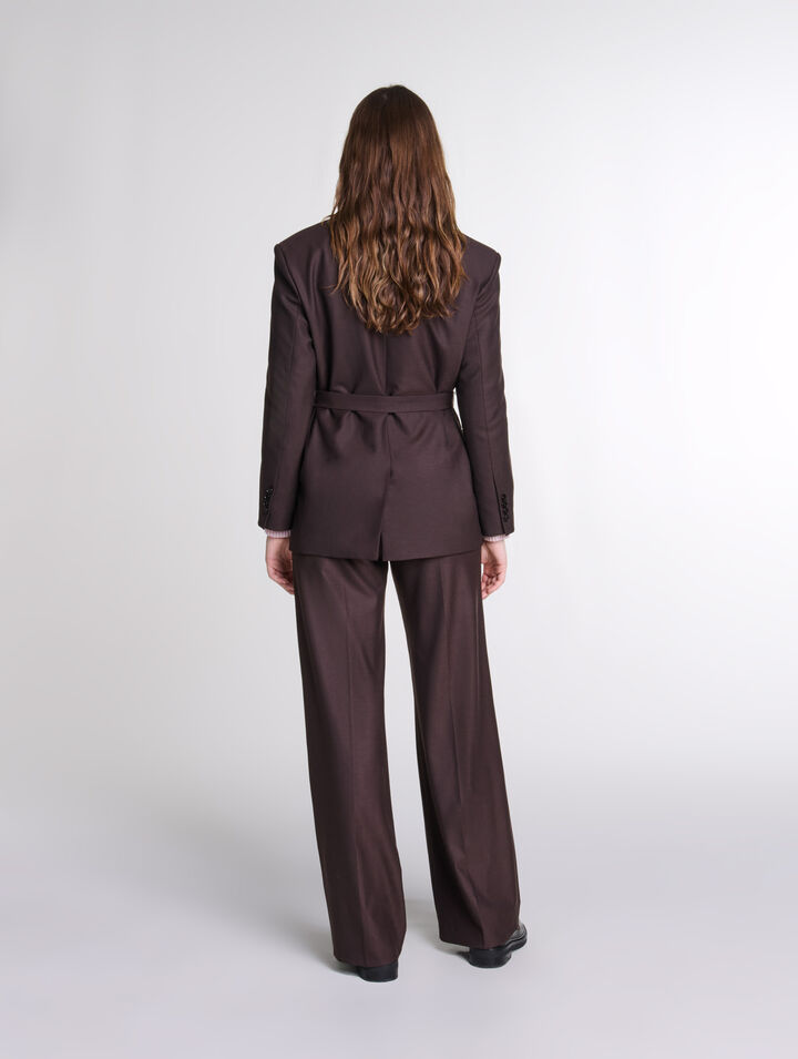 Veste de tailleur à ceinture