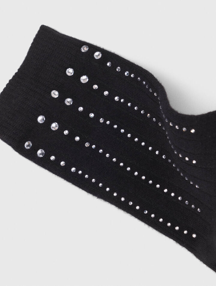 Chaussettes en coton à strass
