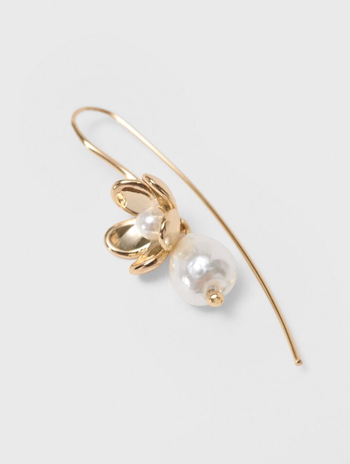 Boucles d&rsquo;oreilles fines &agrave; fleur