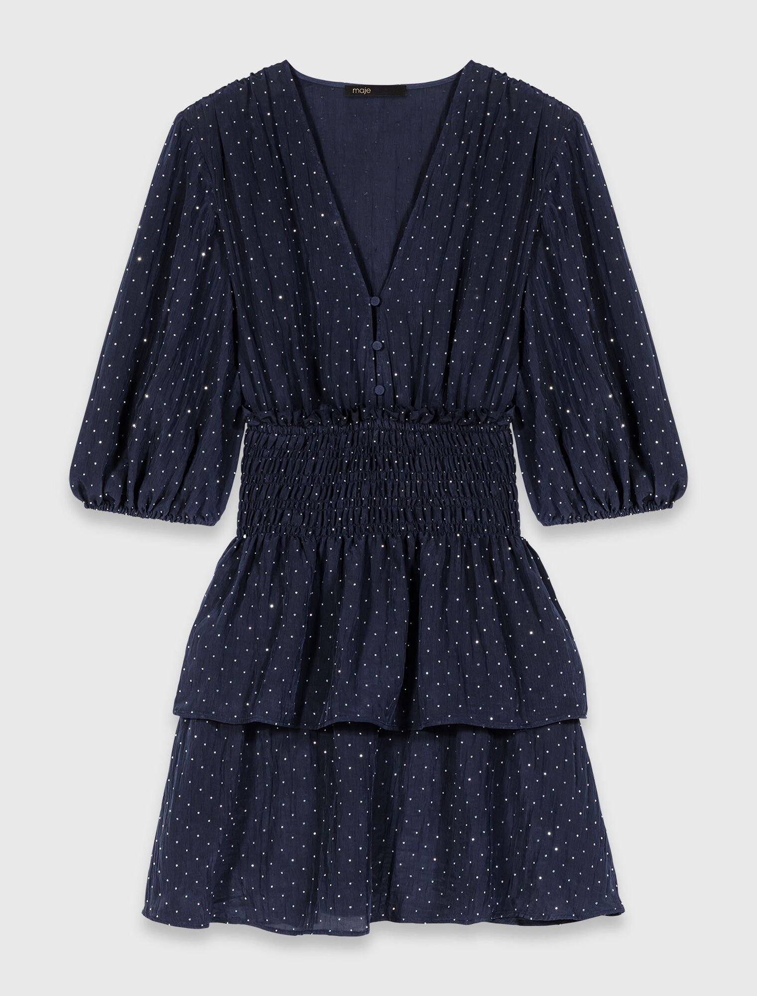 Robe &agrave; volants et strass