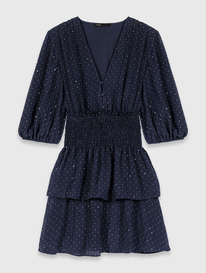 Robe &agrave; volants et strass