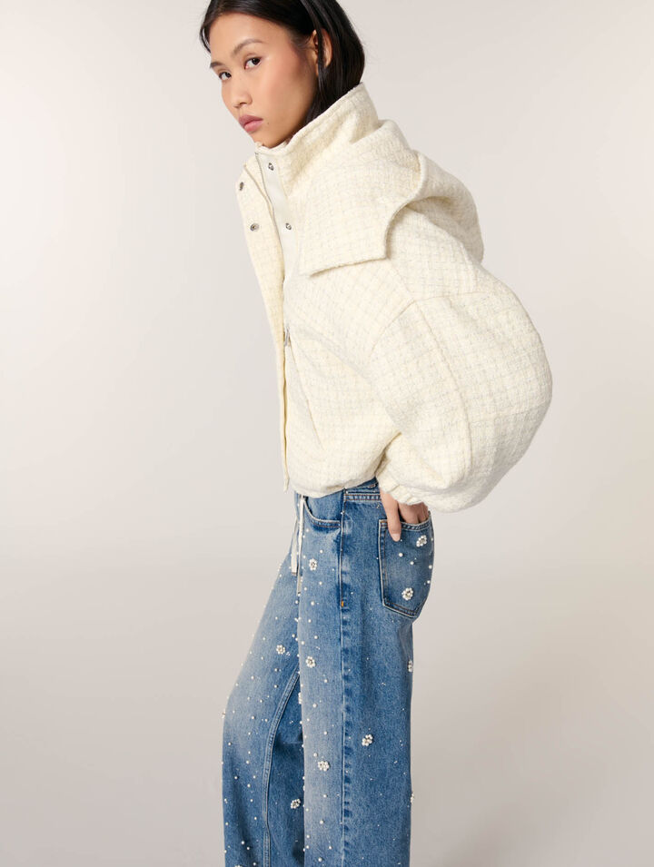 Doudoune en tweed