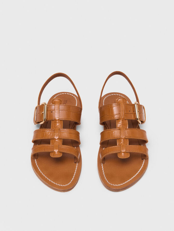 Sandales plates en cuir K.Jacques