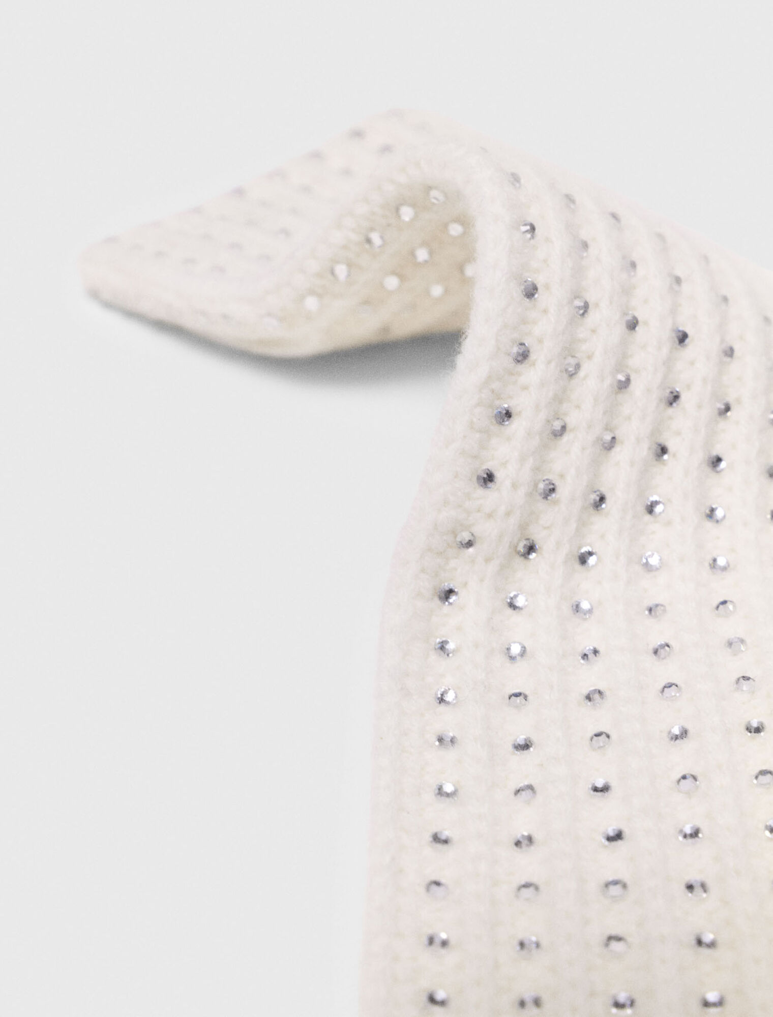 Wool and rhinestone mittens