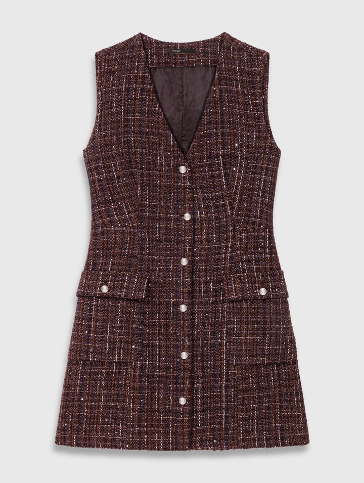 Robe courte en tweed