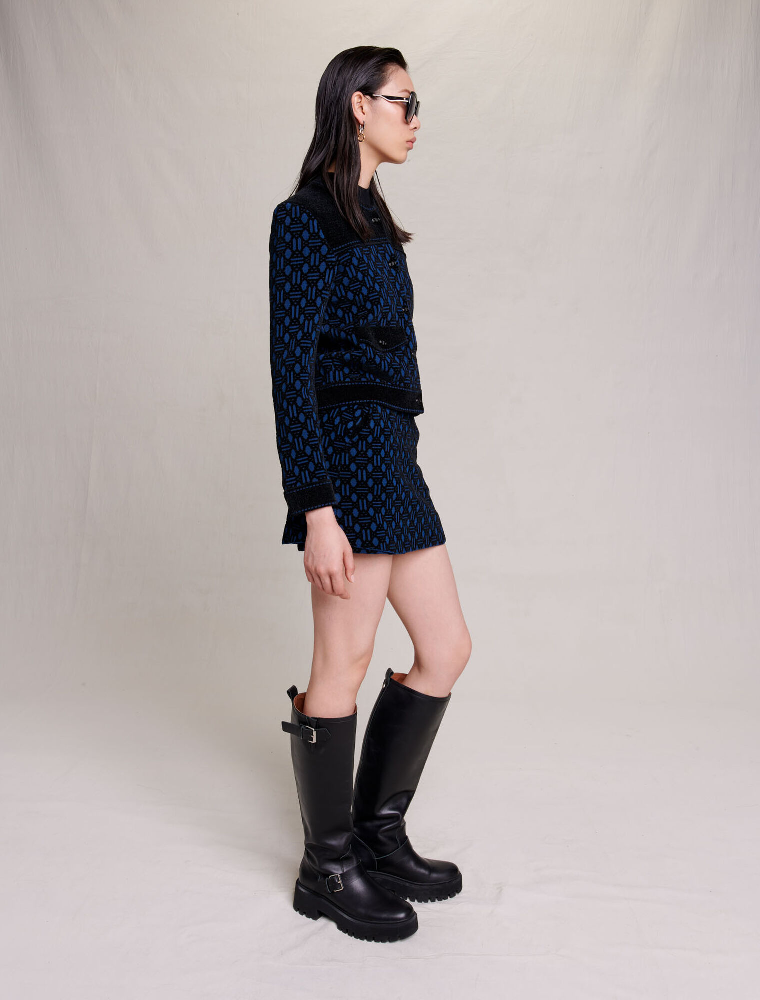 Veste courte bimatière