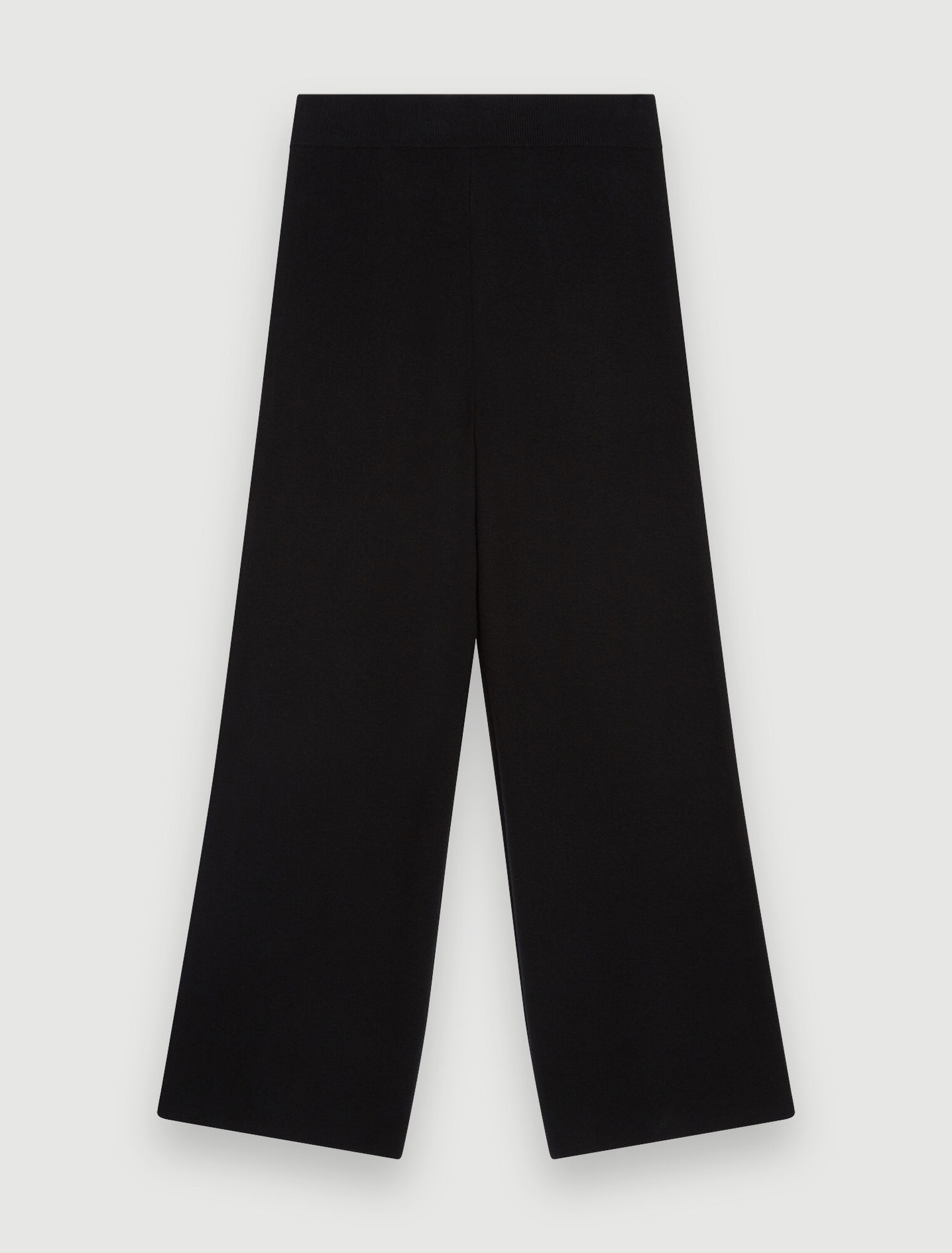 Pantalon noir large en maille