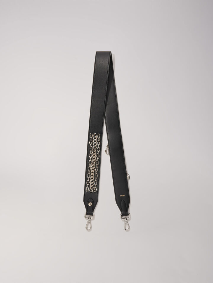 Leather shoulder strap