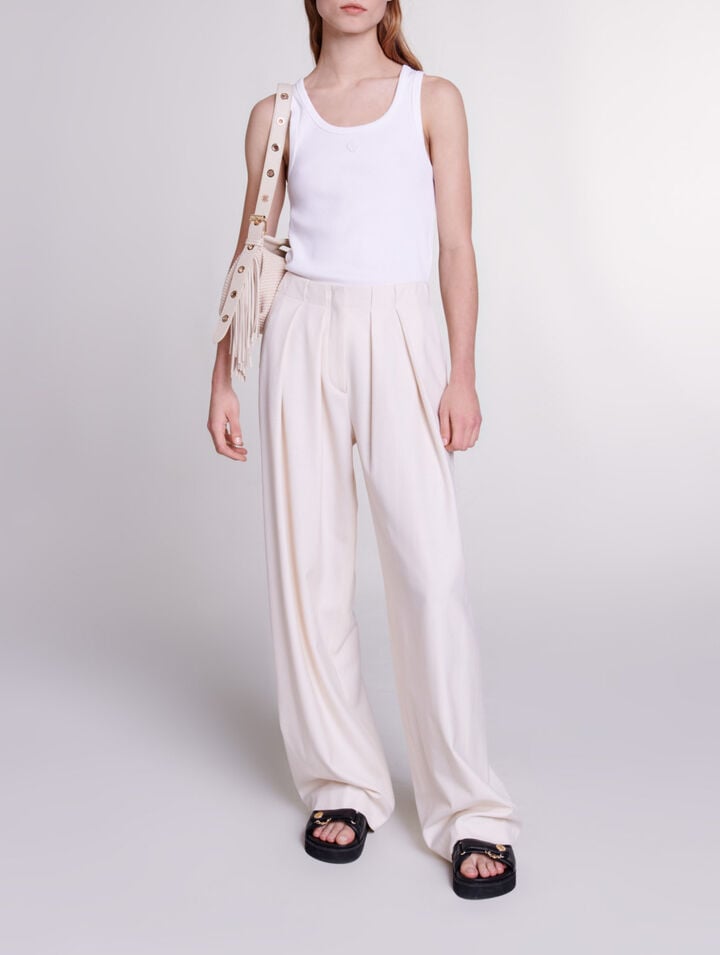 Pantalon de tailleur large