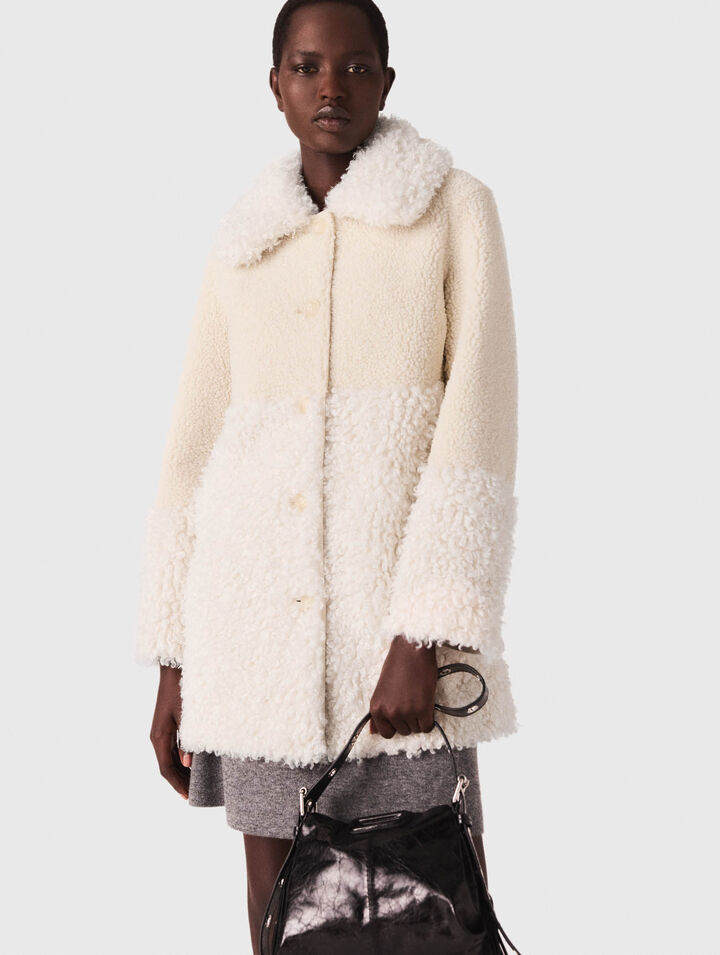 Manteau long en fausse fourrure