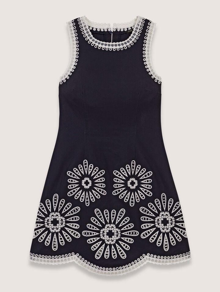 Robe courte avec détails crochet
