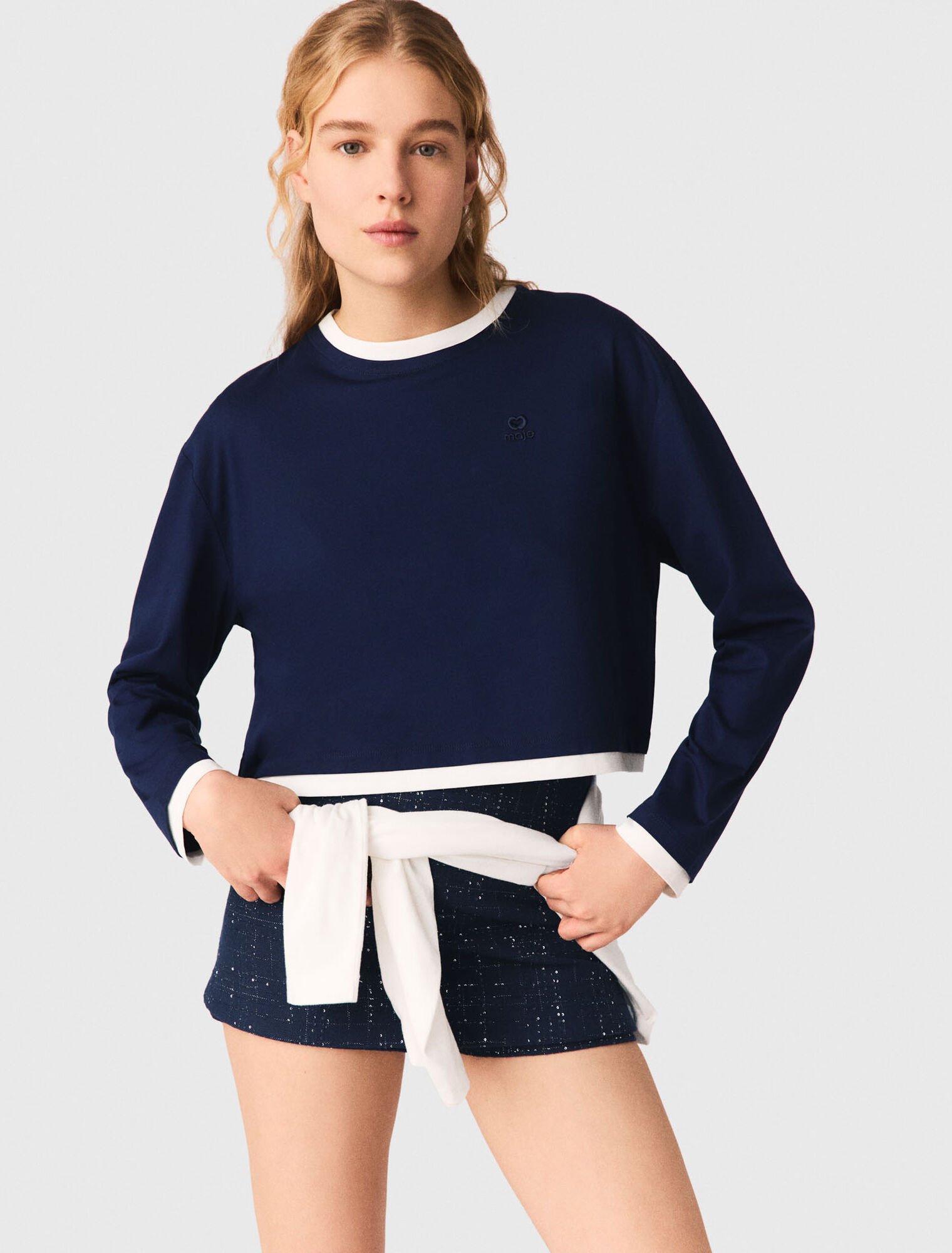 Tee shirt effet superpos&eacute;