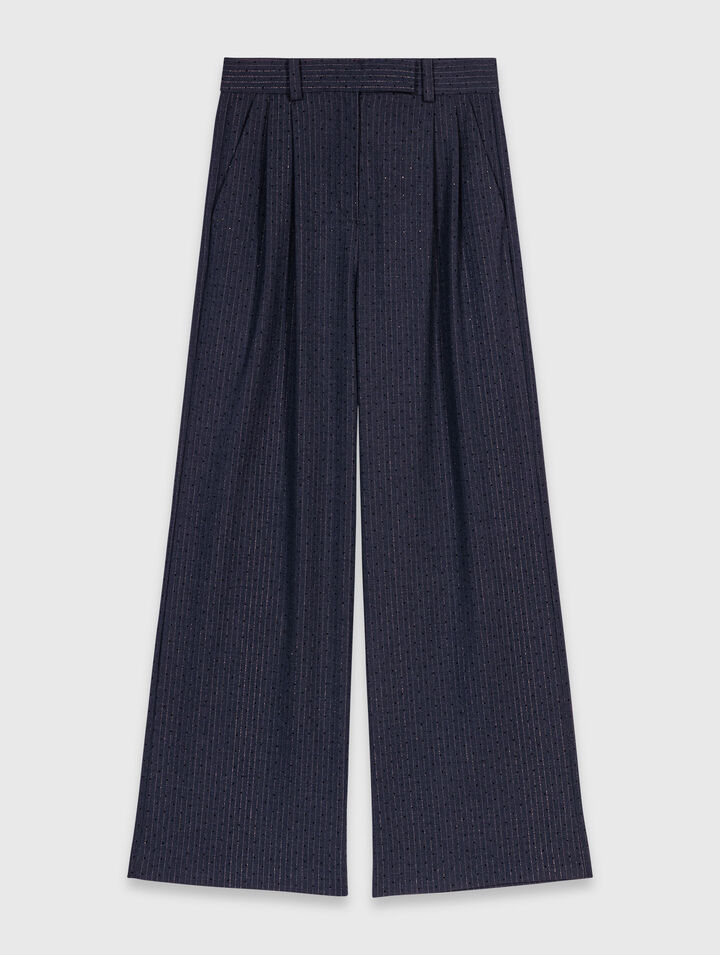 Pantalon tailleur à strass