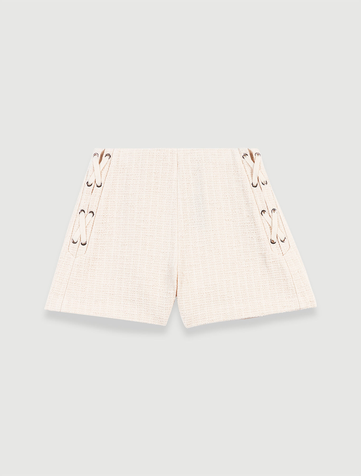 A-line shorts in tweed