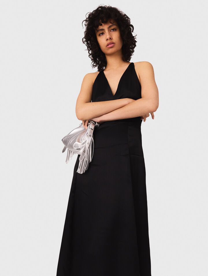 Robe longue fluide avec dos tressé