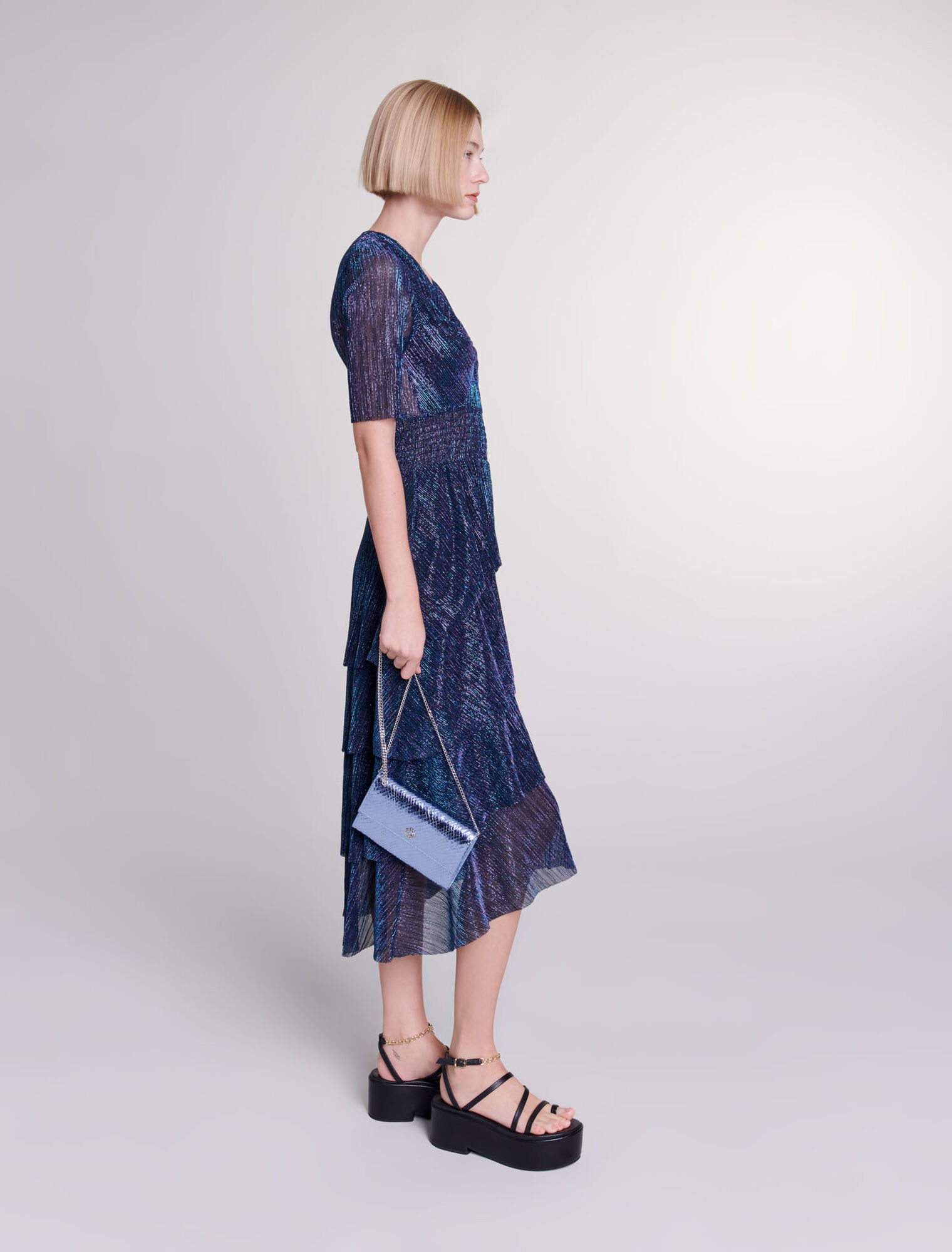 Robe longue à volants