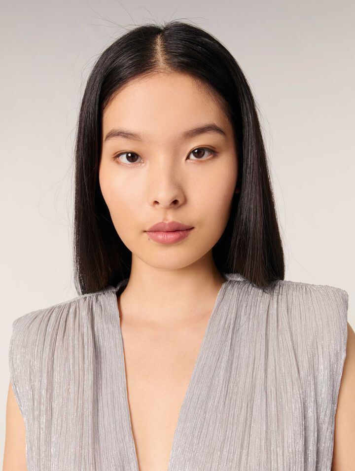 Robe courte métallisée