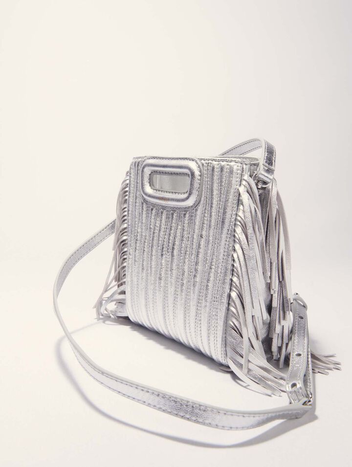 Metallic quilted leather M Mini bag