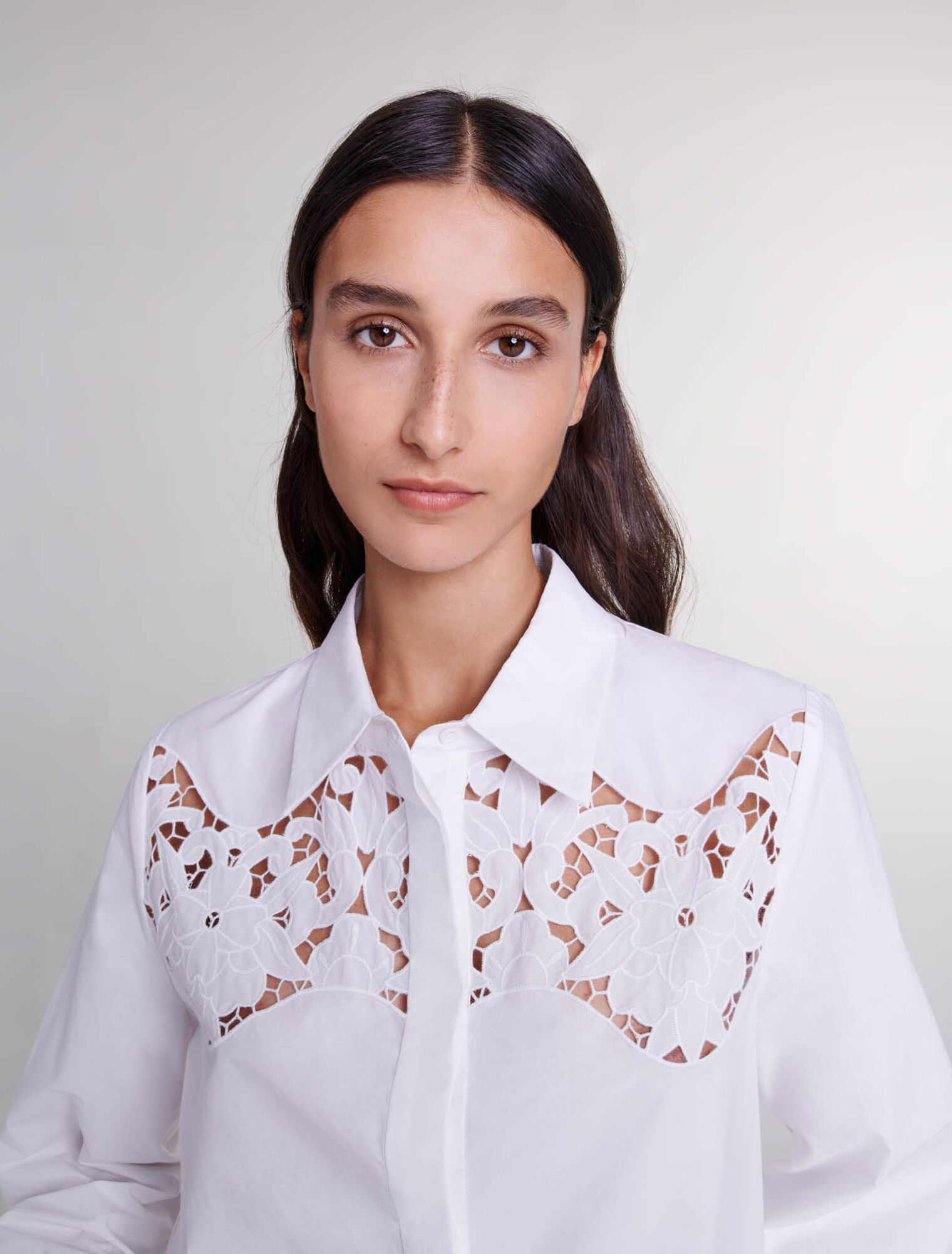 Chemise ajourée en coton