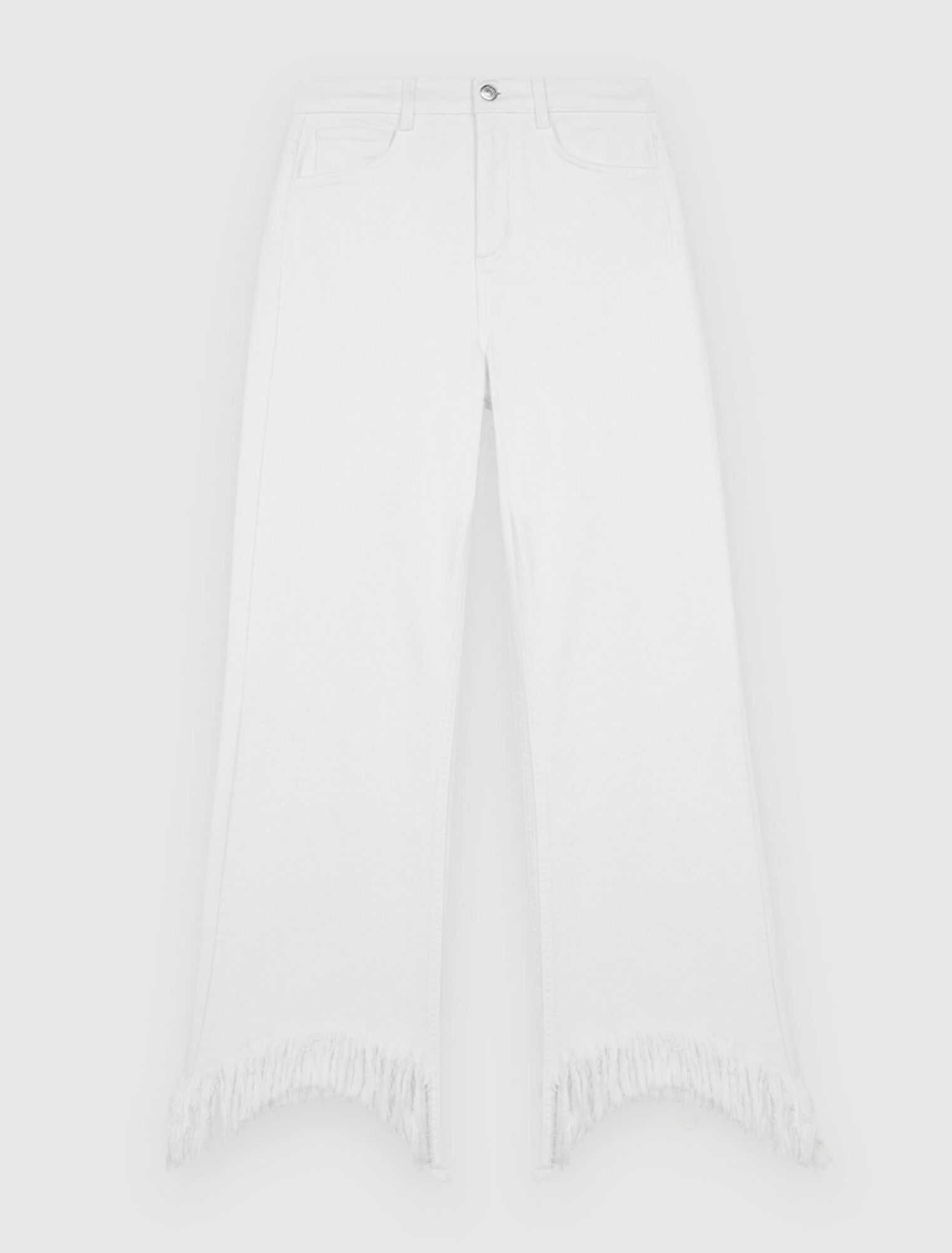 Straight fringed jeans