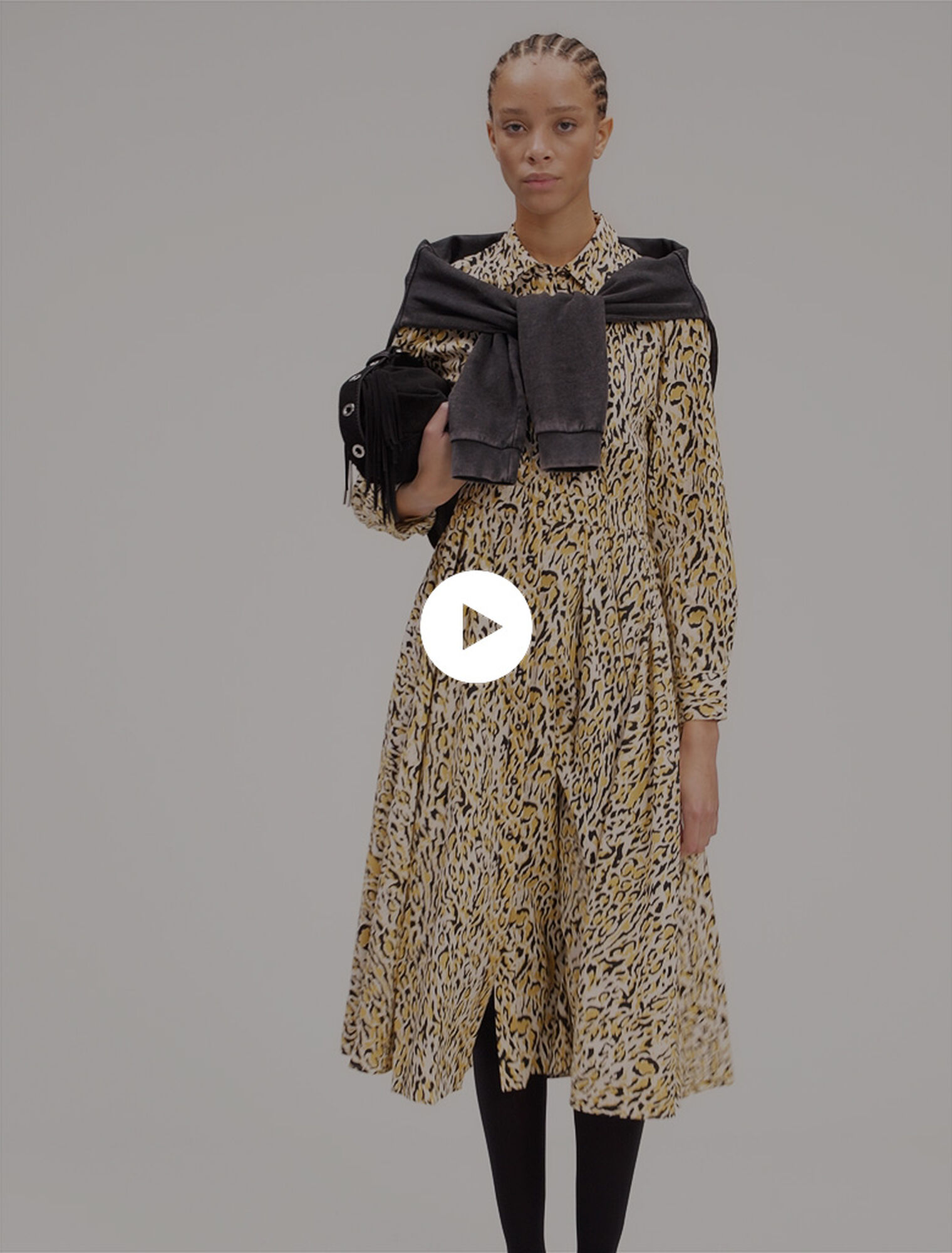 Robe midi imprimé léopard