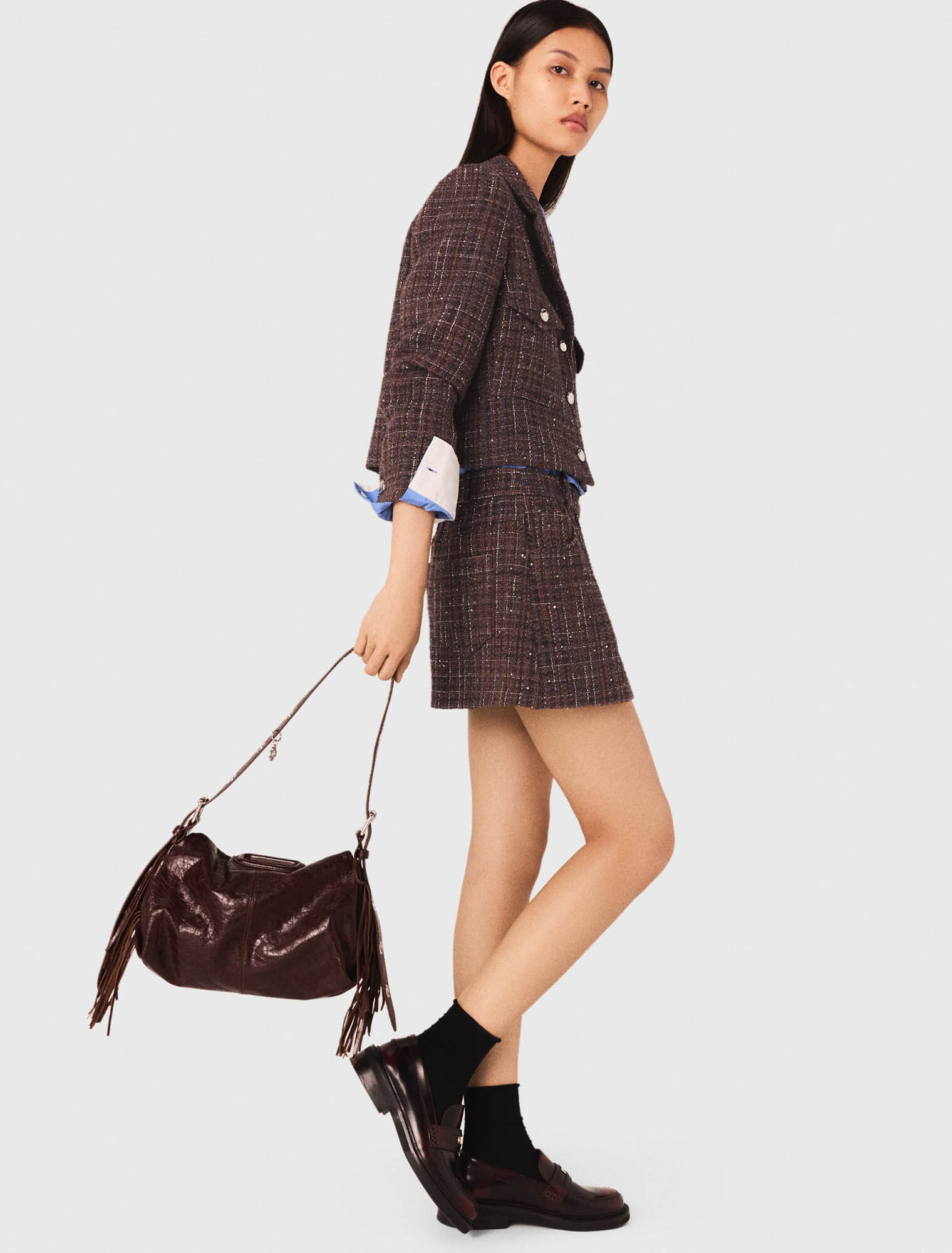 Veste courte en tweed