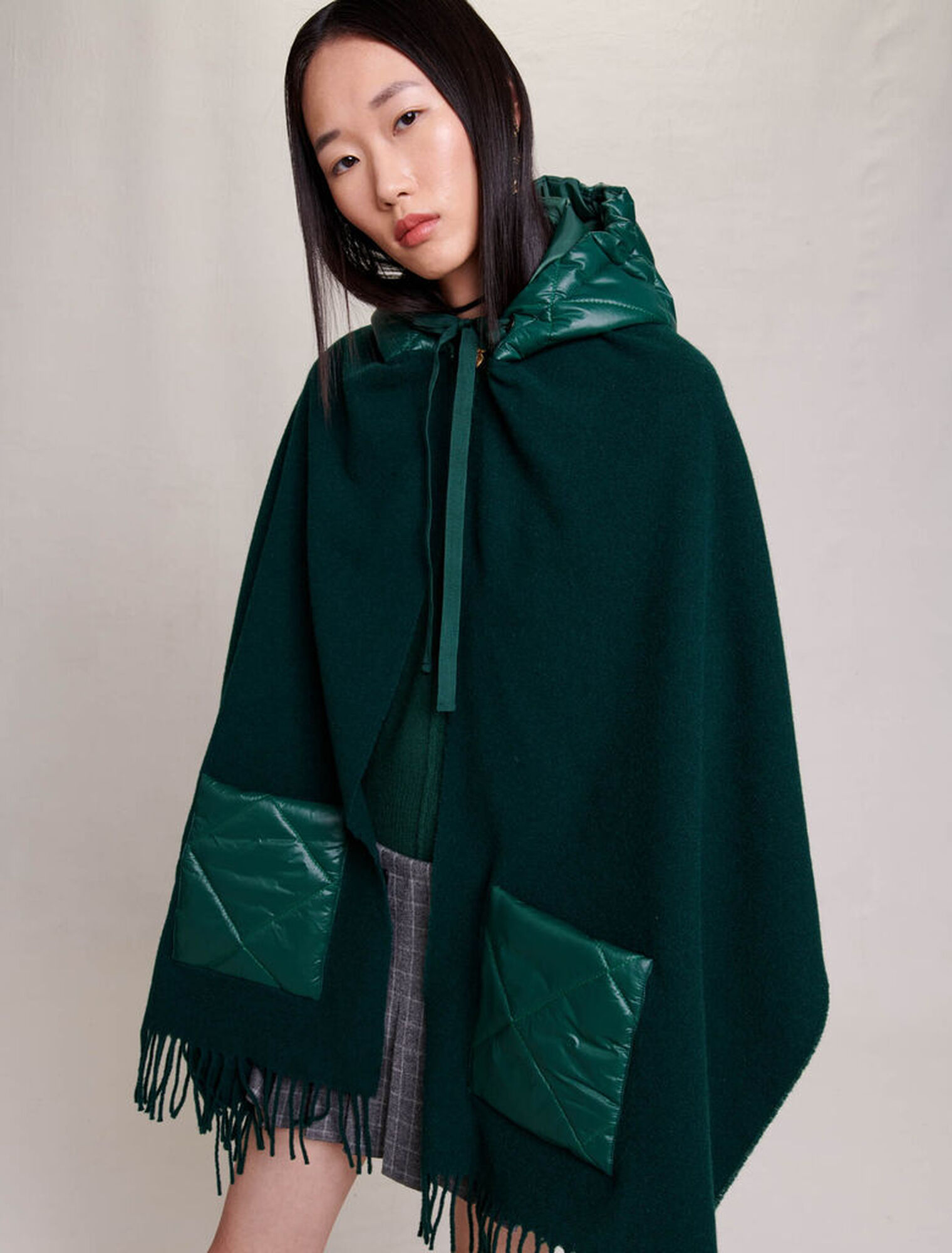 Poncho à capuche