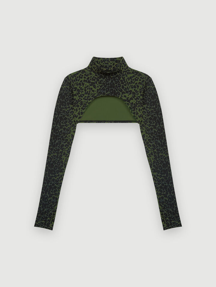 Printed mini crop top