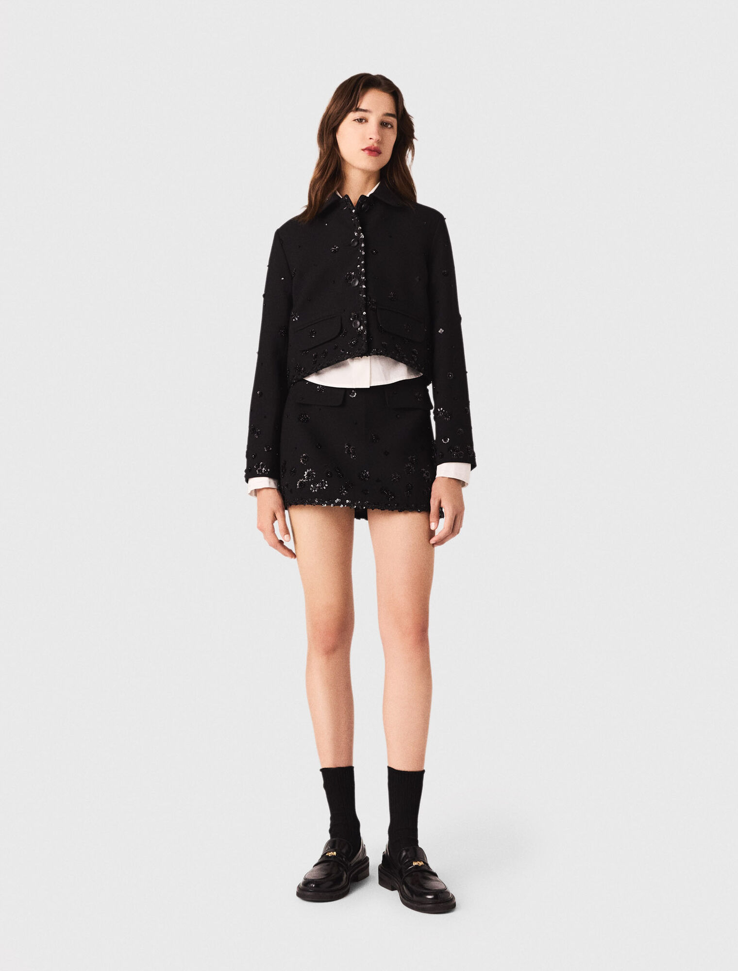 Veste courte brodée