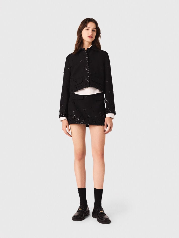 Short embroidered jacket