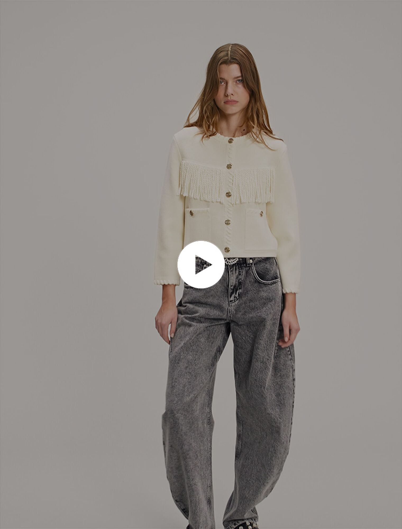 Cardigan à franges