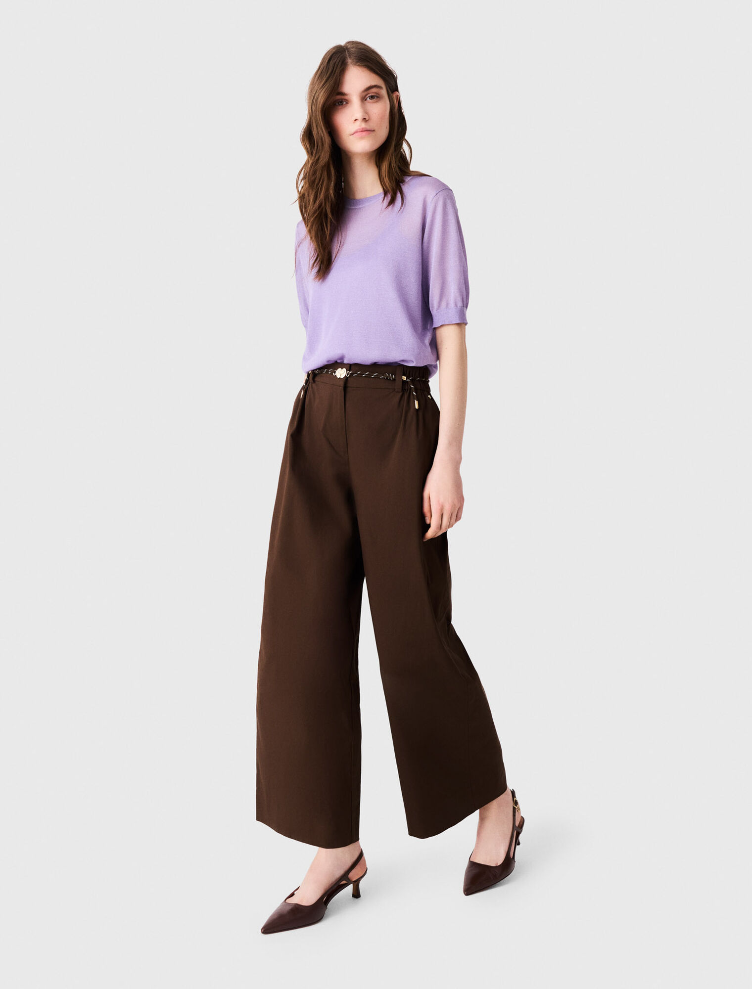 Pantalon large en coton