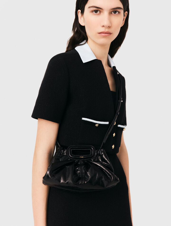 Crackled leather Milpli mini Clutch
