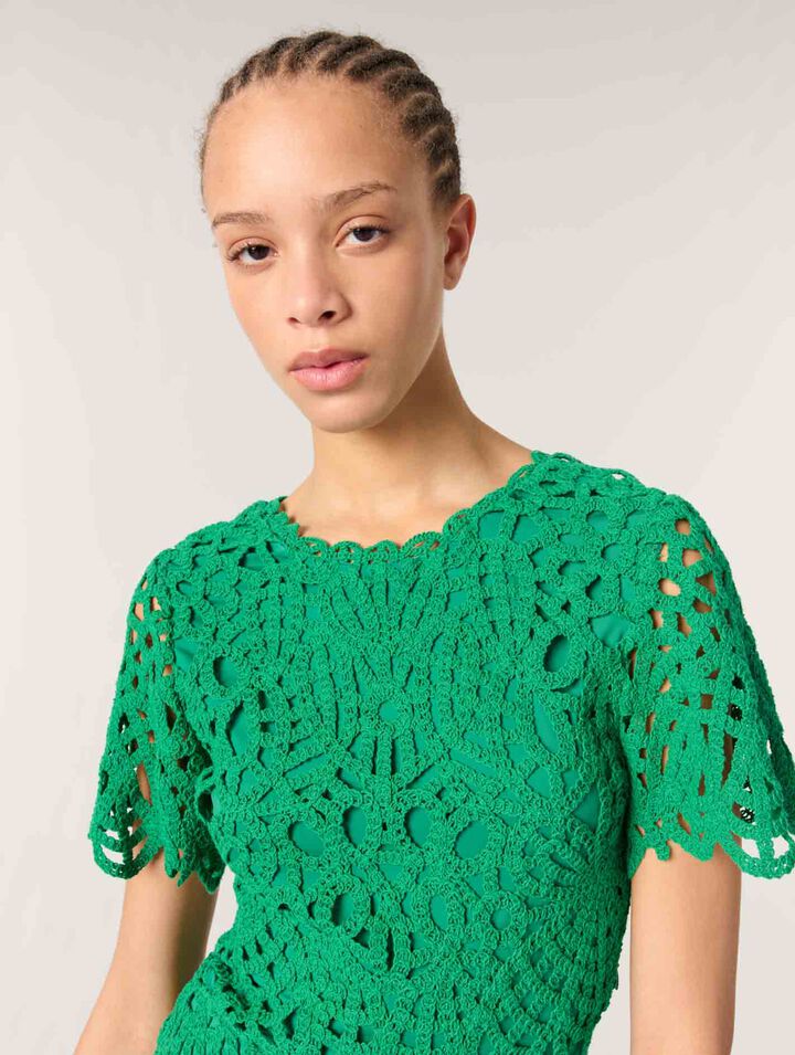 Robe courte en crochet