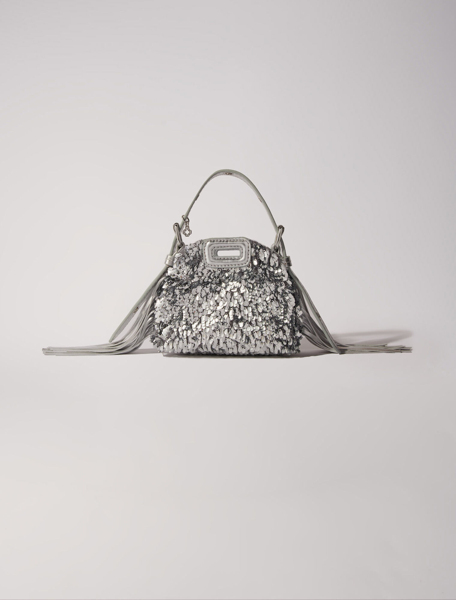 Sac Miss M Nano en sequins argentés