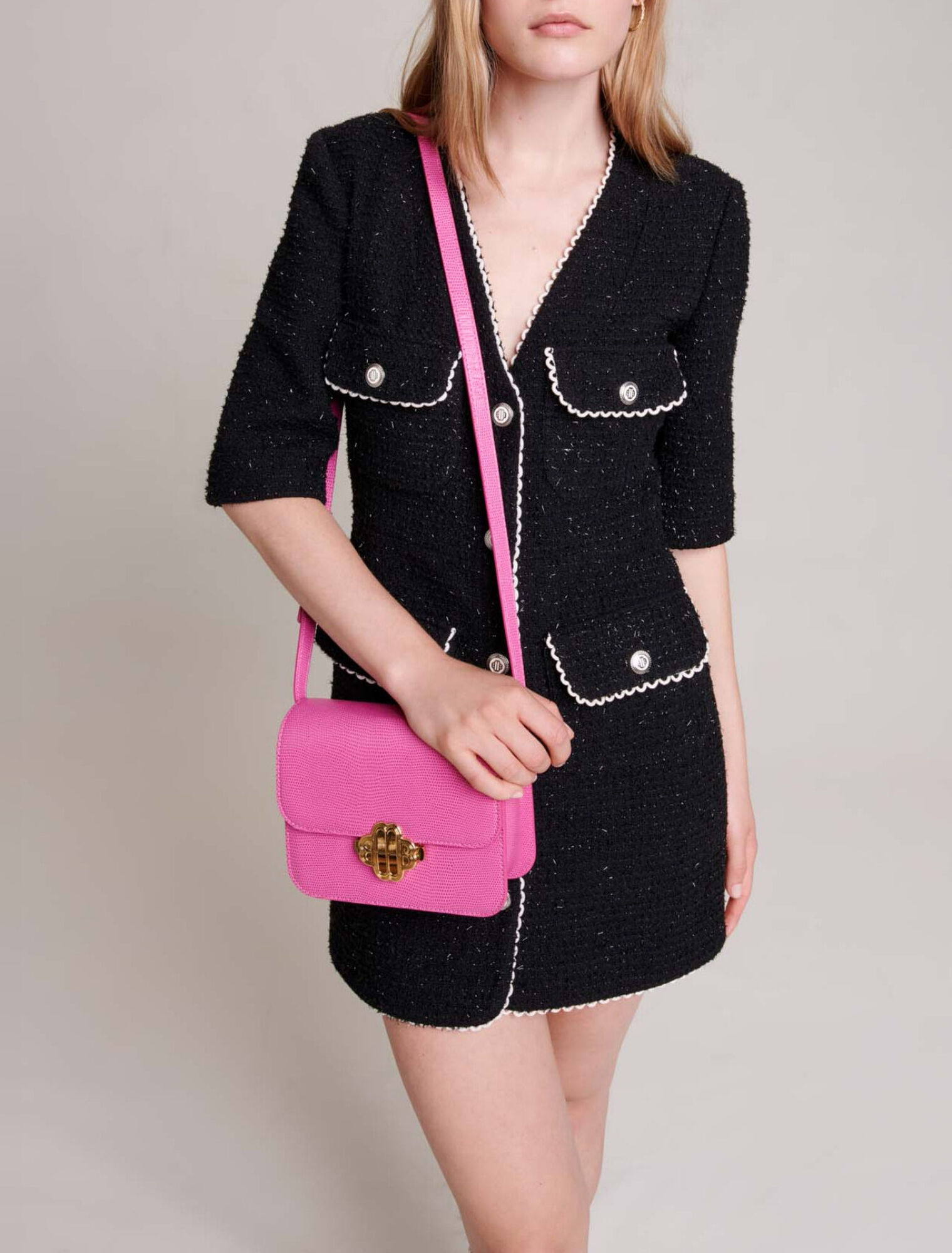 Robe courte en tweed