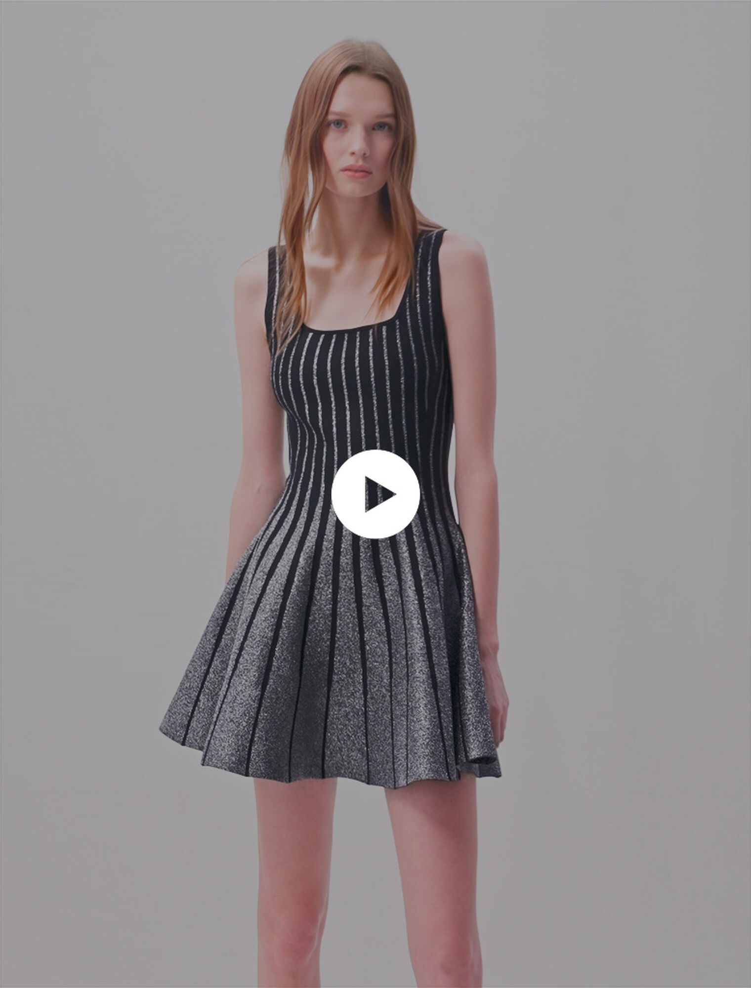Robe courte en maille jacquard