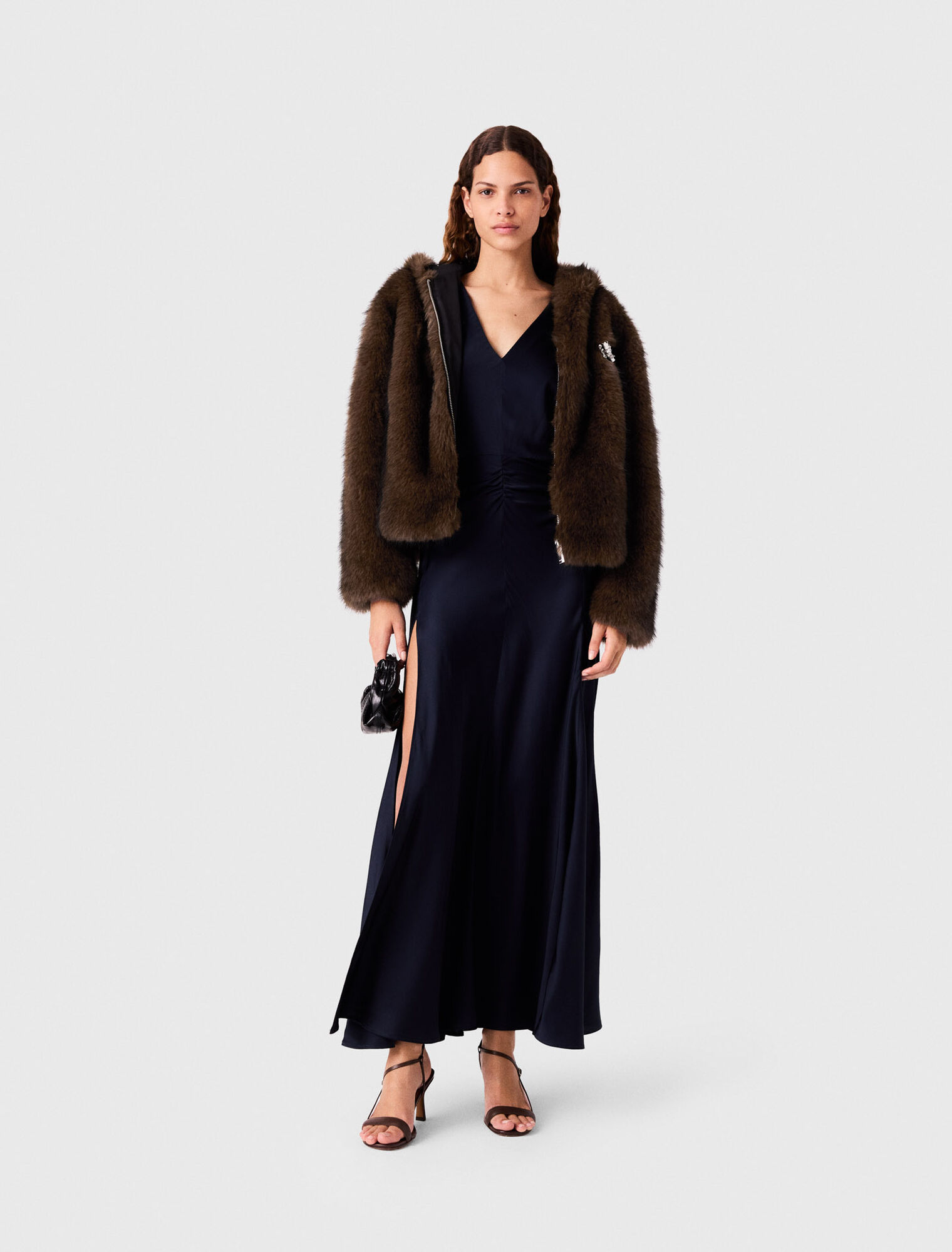 Oversized faux fur jacket