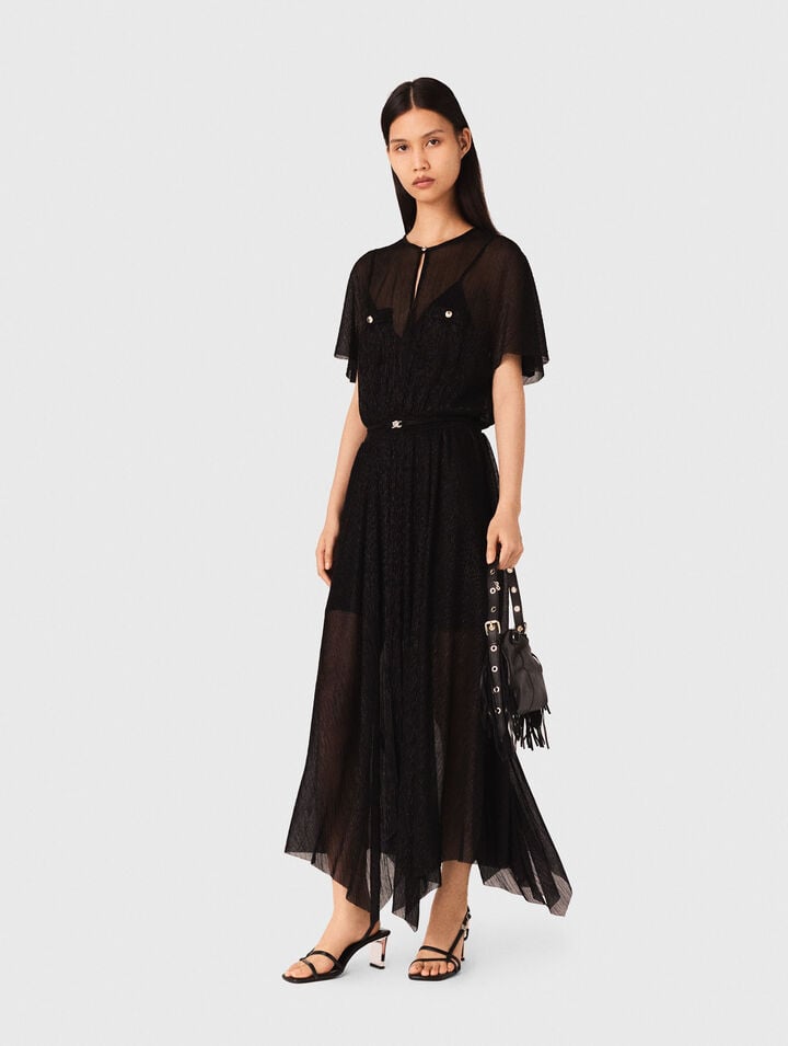 Robe longue métalisée