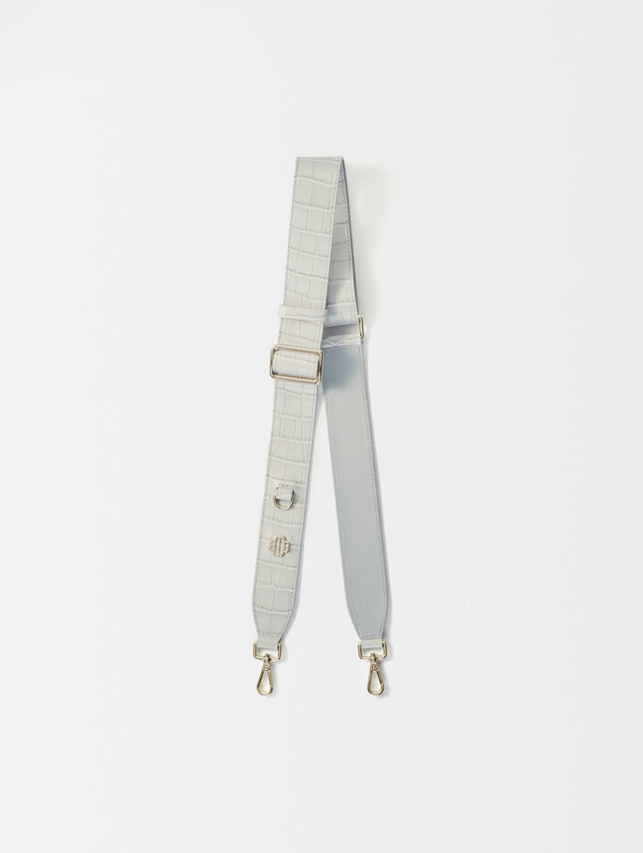 Bandoulière en cuir effet croco