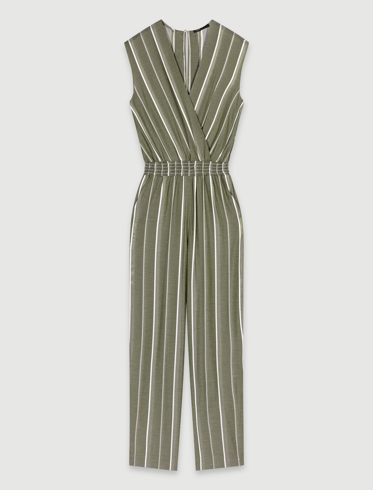 Combination pants in stripes