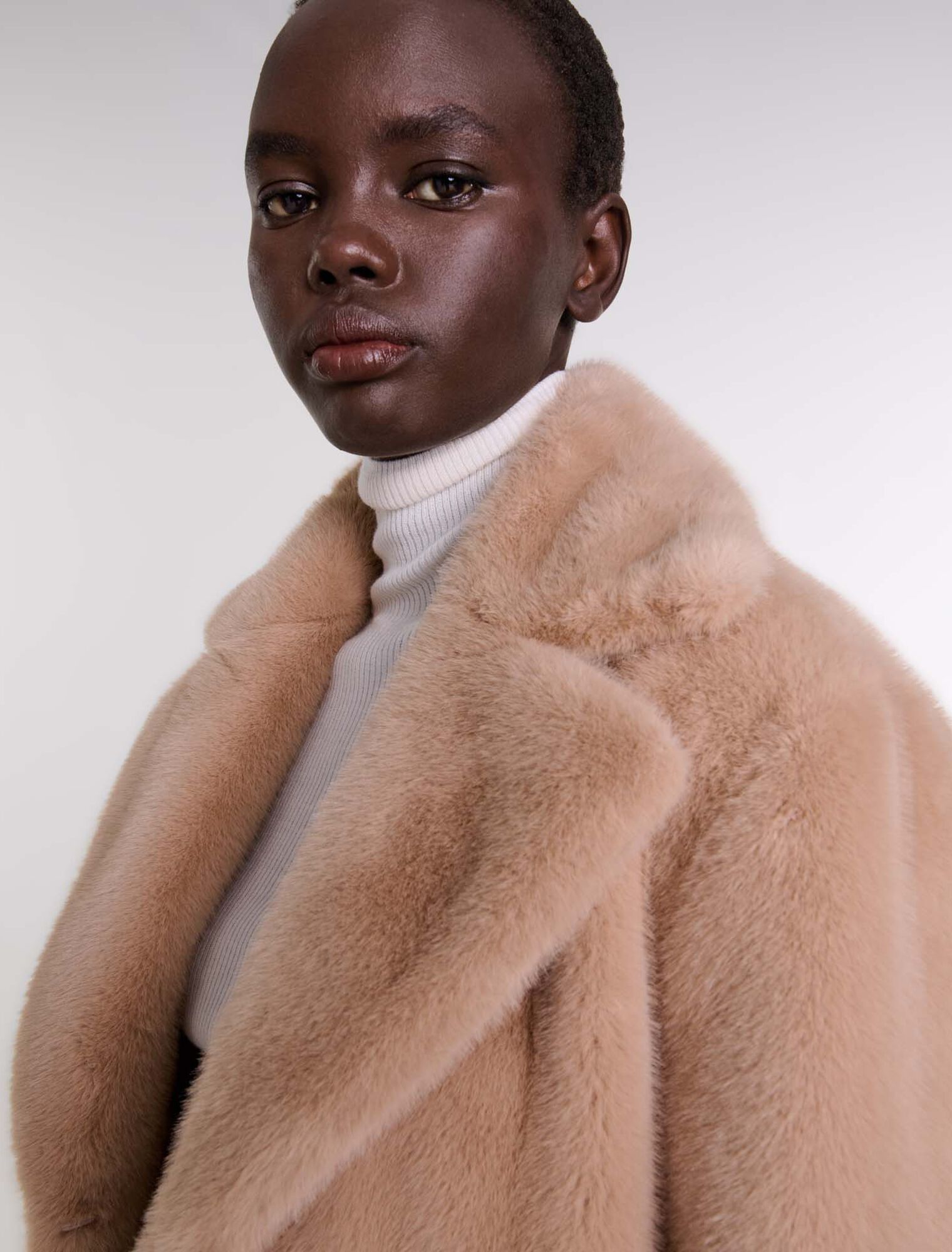 Faux fur coat