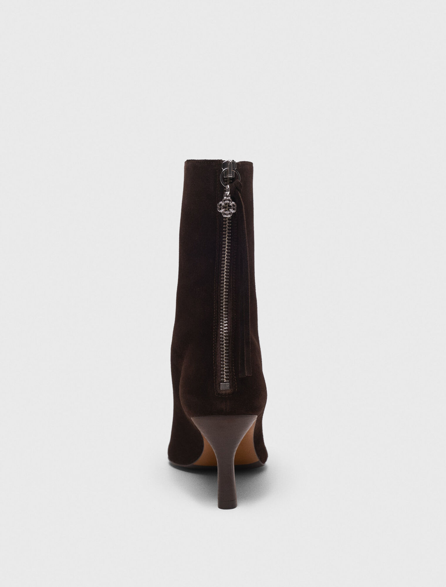 Bottines zippées en suède