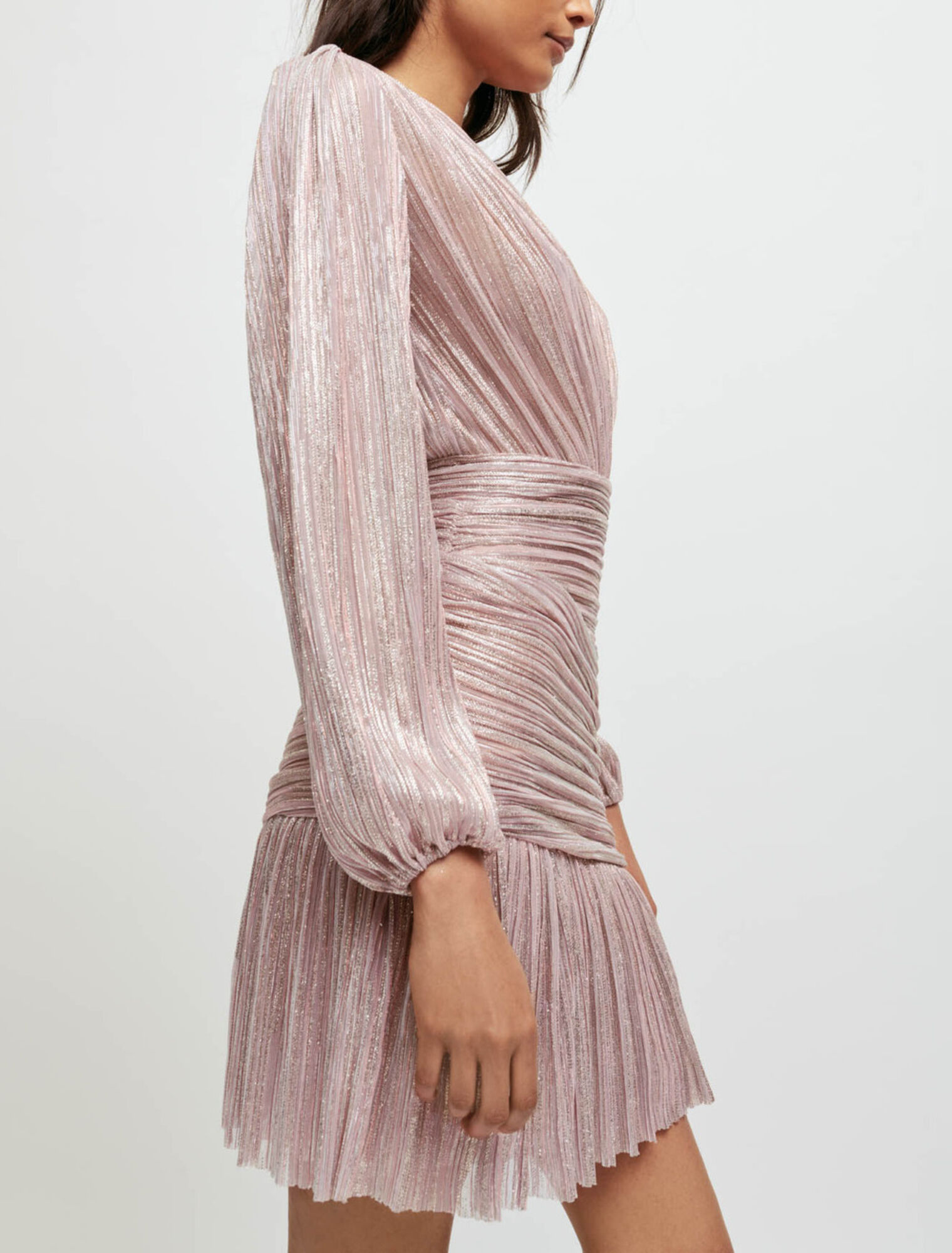 Robe en lurex drapée