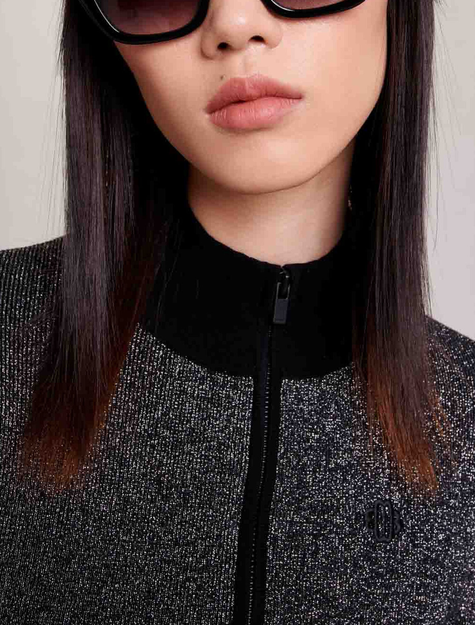 Short glittery knit dress