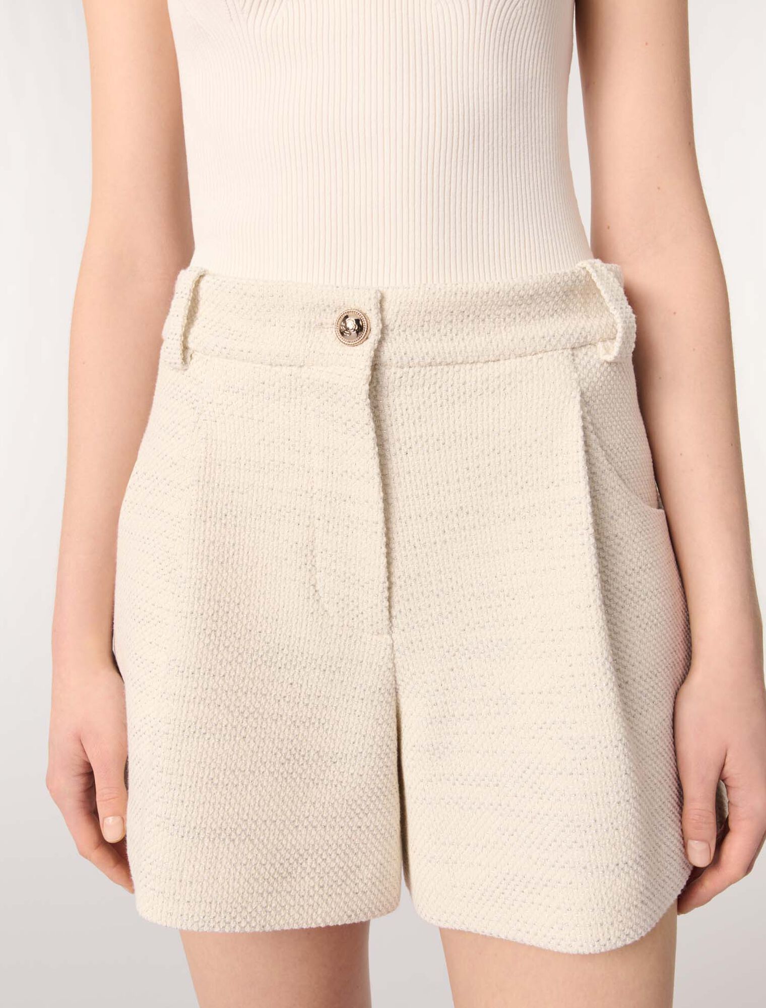 Short en tweed et lurex