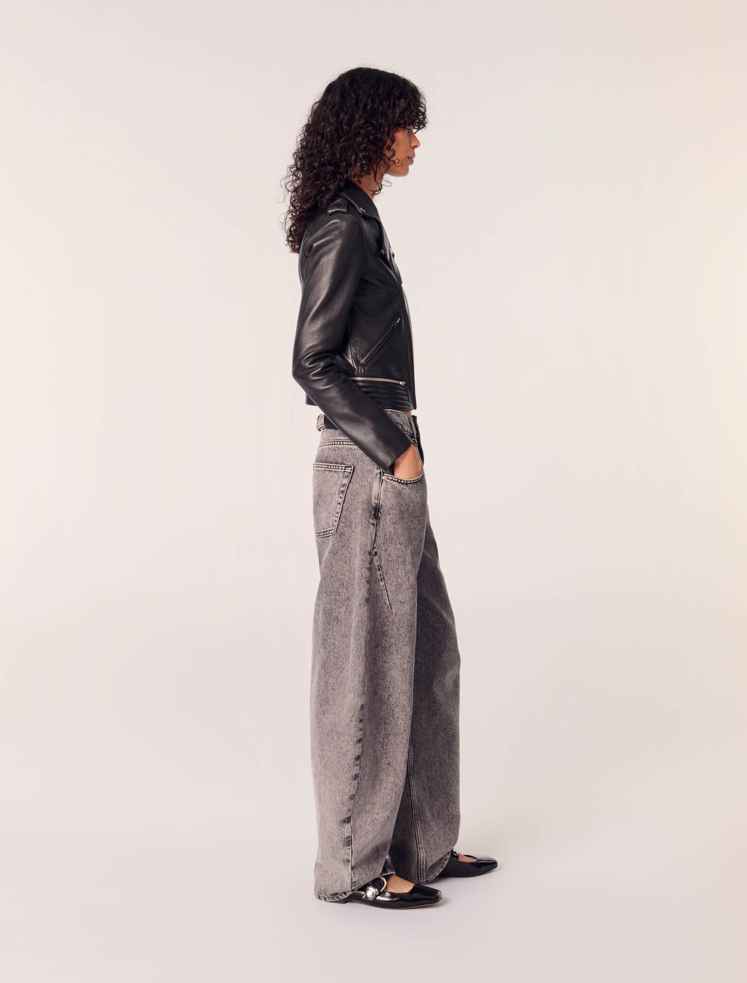 Blouson en cuir d'agneau