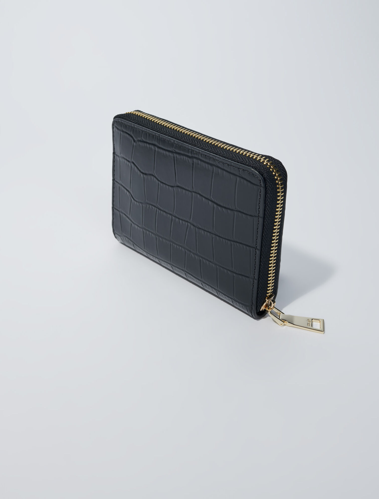 Portefeuille en cuir effet croco