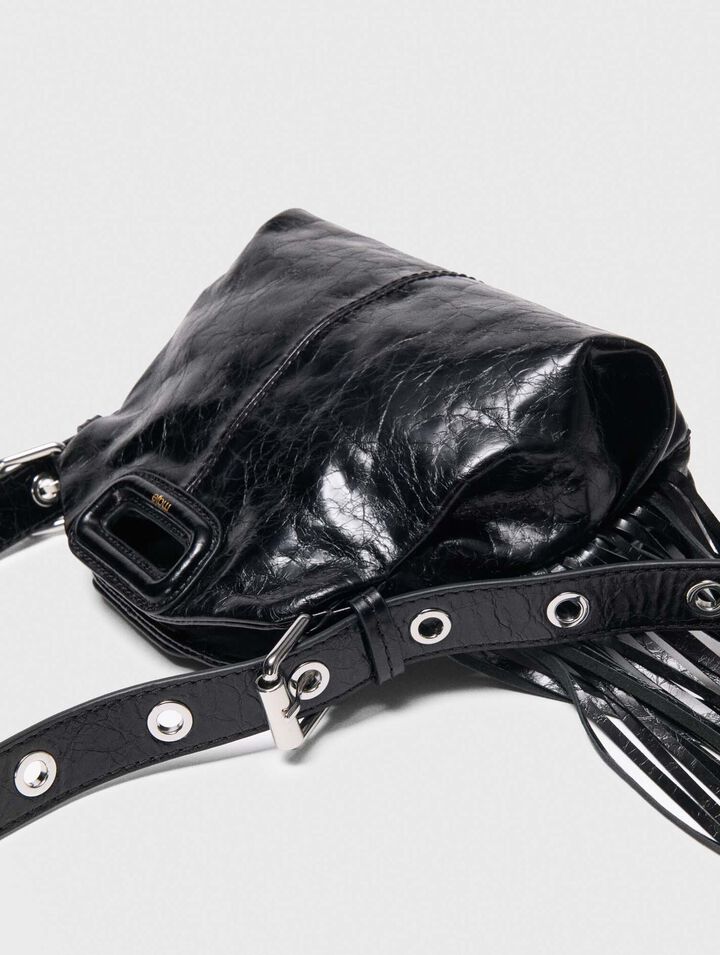 Sac Miss M mini en cuir craquel&eacute;